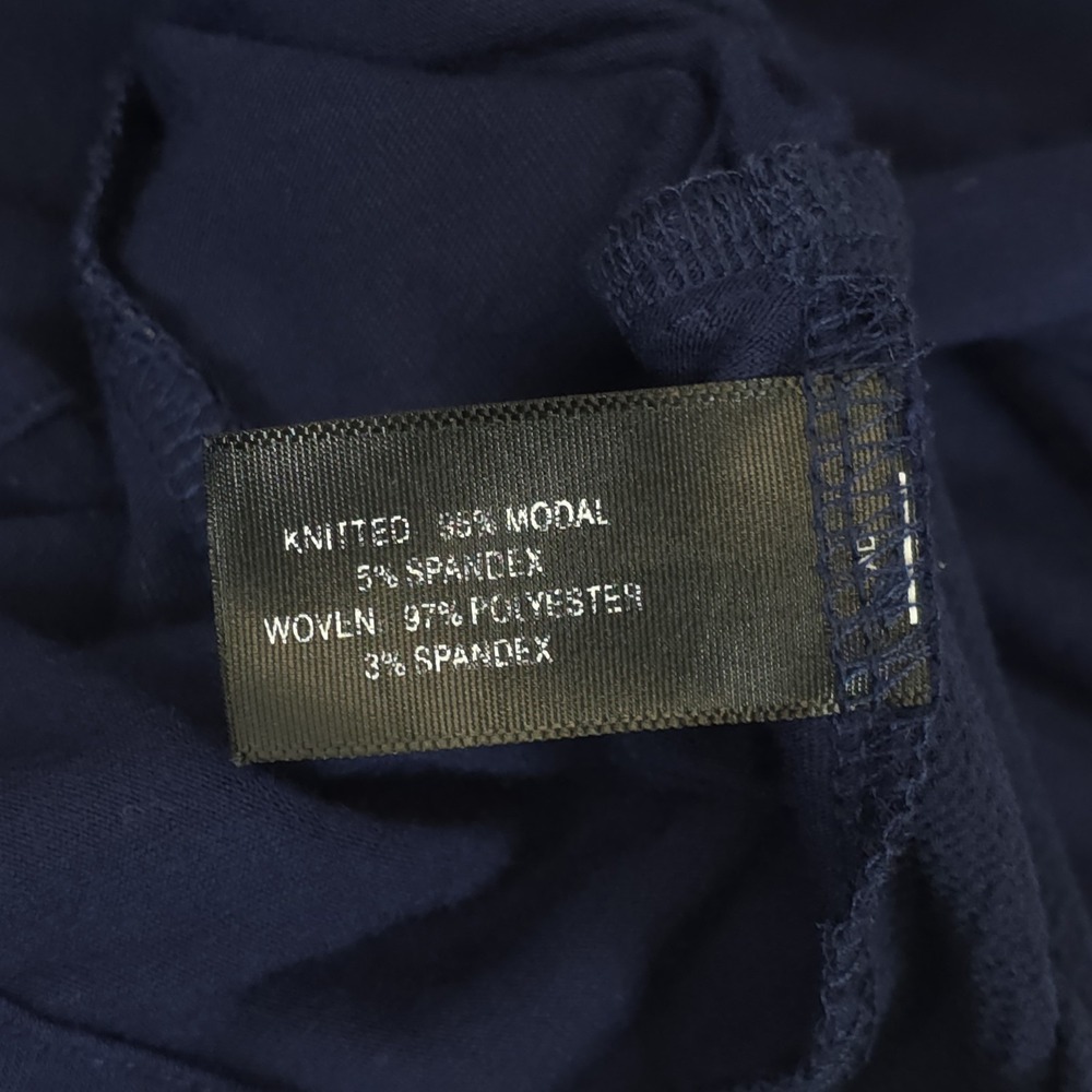 Lane Bryant Knit Modal Spandex Shirt Women 26/28 Blue Long Sleeve Mix Fabrics - Picture 8 of 11